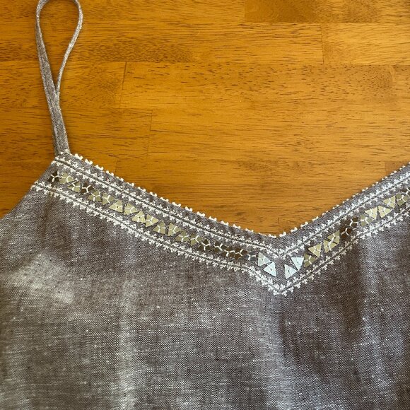 NWOT Size XL Calypso St. Barth for Target linen blend faded brown jumpsuit - Picture 5 of 15